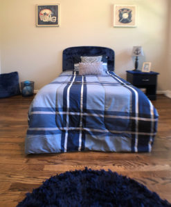 Home staging of a children room decorated in blue at Edgewater, Maryland